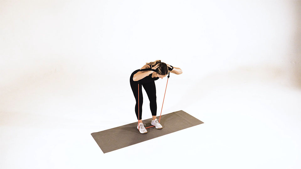 Buenos días con banda de resistencia