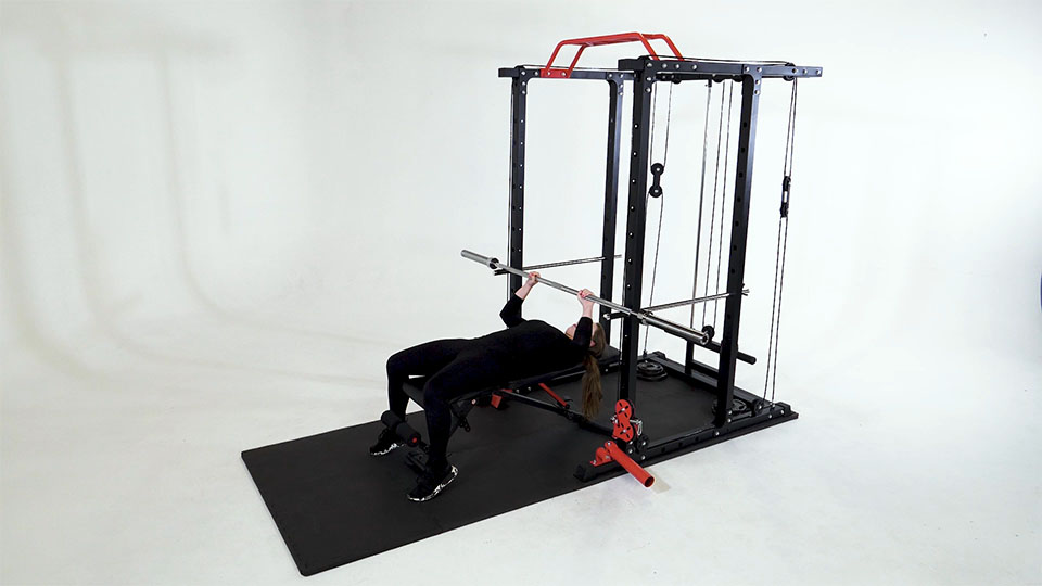 Press con Barra en Pines