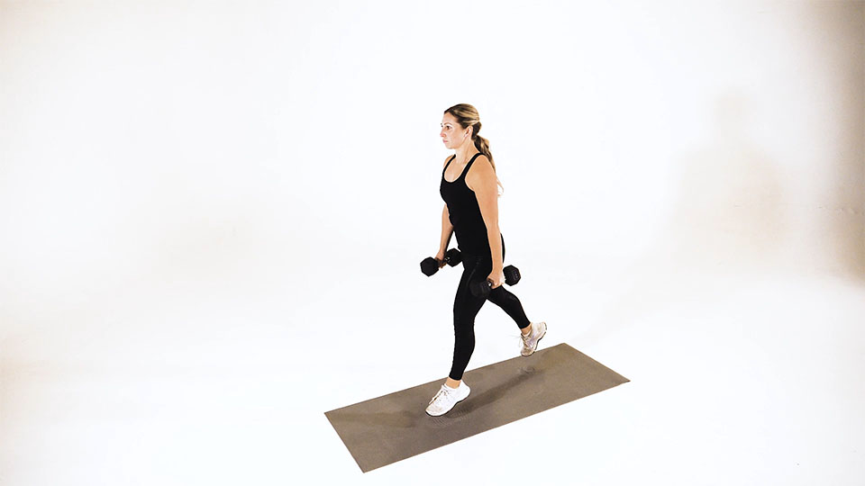 Salto Dividido con Mancuernas