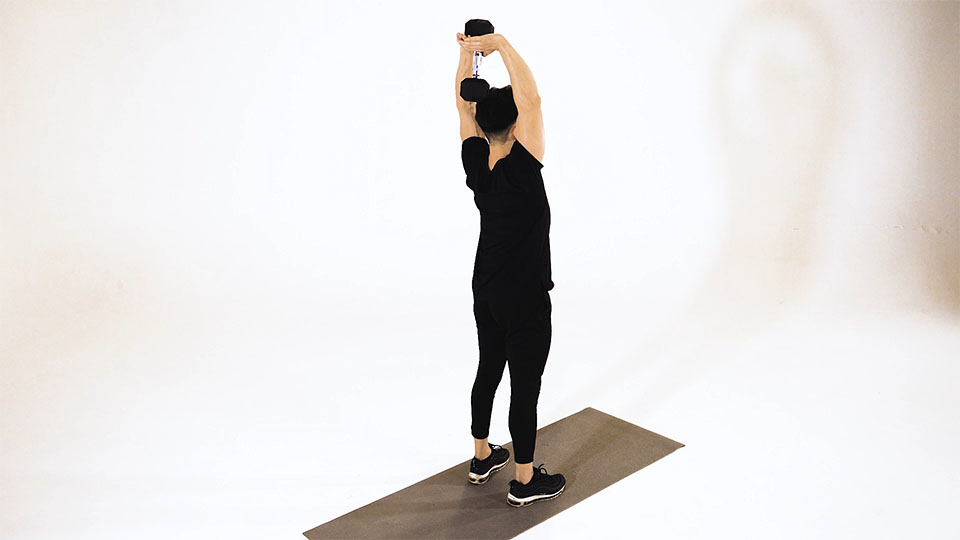 Extensión de Mancuerna por Encima de la Cabeza