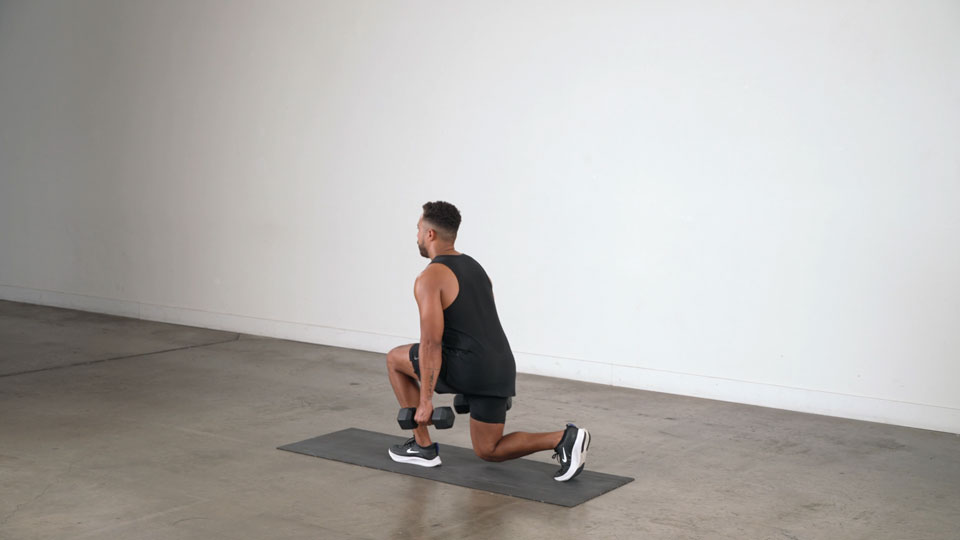 Zancada Caminando con Mancuernas